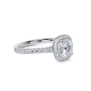 10k Yellow Gold, Rose Gold & White Gold <b>Cushion</b> Cut Lab Grown Diamond <b>Wedding</b> <b>Ring</b> <b>Cushion</b> Cut Diamond Engagement <b>Ring</b> for Her - Product Image 2