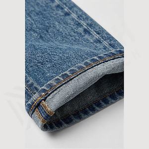 Best Quality Men's Denim Jeans Casual <b>Loose</b> Fit Oversize Mid Waist Straight Pants Customized Color Premium Bottoms Autumn Winter - Product Image 6