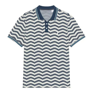Camiseta informal de golf de verano para hombre, Piqué fino frontal, manga corta, cuello vuelto sólido, tela de punto, antibolitas, 100% algodón - Product Image 2