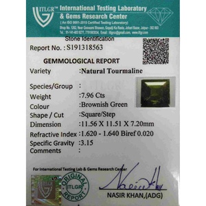 Pierre précieuse naturelle de tourmaline de 7,96 carats, disponible en différentes coupes et formes : émeraude facettée, triligne, ovale, cœur, marquise, poire - Product Image 4