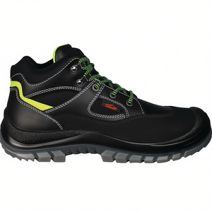 รองเท้าบูทนิรภัยหนังแท้ Tibet S3 EN20345 ไซส์ 43 สีดำ/เขียวสะท้อนแสง- พร้อมแผ่นประคบเย็น Remisberg - Product Image 2