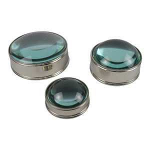 Antique Rounded Set of Two Tableware <b>Magnifier</b> Glass With Multiple Colored Finishing Design Desk Magnifying Glass - Product Image 3