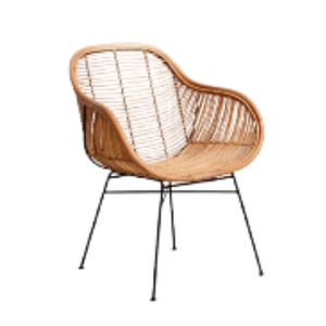 Sillones de jardín para el hogar con patas de metal, sillones de ratán hechos a mano, ratán de calidad superior ecológico a la venta - Product Image 3