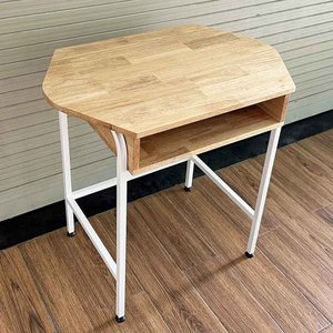 Single Modular <b>Computer</b> <b>Desk</b> Natural Wood with Iron Legs-PSD034 - Product Image 4