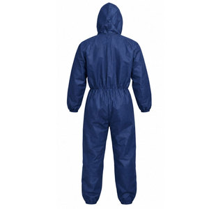 Overol de Protección con Capucha Azul, Traje de Trabajo de Cuerpo Completo con Puños y Cintura Elásticos - Product Image 3