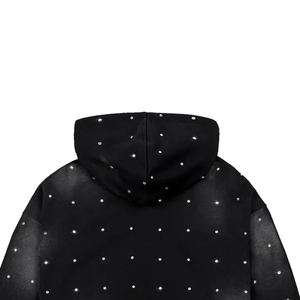 Sweat à capuche en pierre du Rhin pour hommes personnalisé OEM Style décontracté avec motif brodé solide et couleur et logo personnalisés - Product Image 3