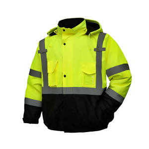 Vestes de sécurité d'hiver à haute visibilité, chaudes, avec poches et doublure en polaire, vestes de sécurité pour les travailleurs - Product Image 1