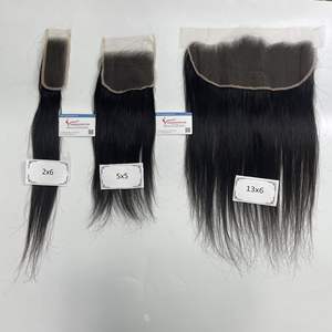 Onda del cuerpo Producto al por mayor Cierre frontal de encaje 13x4 Extensiones de cabello vietnamita Color natural 100% Cabello humano Remy Frontal - Product Image 2