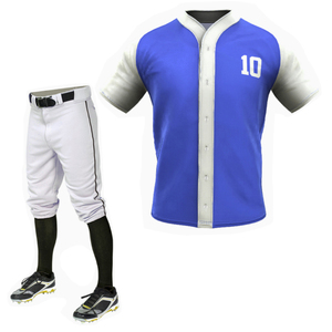 Uniforme de baseball unisexe le plus vendu en gros, logo personnalisé, nom de l'équipe, 100 % polyester coton, manches courtes, anti-humidité - Product Image 3