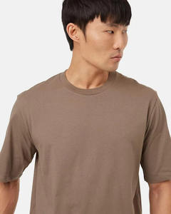 เสื้อยืดผ้าฝ้ายโอเวอร์ไซส์สำหรับผู้ชายเสื้อยืดคอกลมระบายอากาศพิมพ์ลายน้ำหนักแบบกำหนดเอง - Product Image 2
