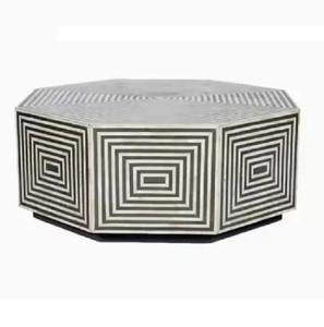 Venta caliente de lujo moderno de plata Base mesa de centro hecha a mano incrustaciones de hueso para muebles para el hogar en el Día de la madre - Product Image 4