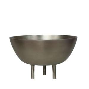 Cuenco de frutas superventas de plata, cuenco para servir en hoteles, cuenco para servir alimentos de aluminio fundido, cuenco increíble de calidad segura con soporte para patas - Product Image 1