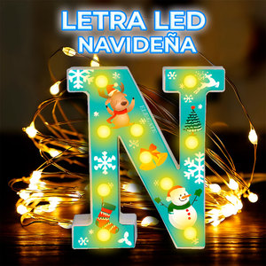 Elegante Decorazione Natalizia a Forma di Lettera N con Luci LED in Plastica per Casa, Dettagli Festivi per Migliorare l'Atmosfera delle Feste - Product Image 4