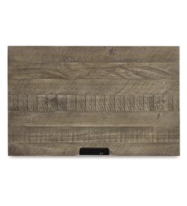 Mesita de noche de un cajón de madera maciza de mango, mesita de noche de madera con acabado antiguo desgastado, dormitorio, sala de estar, uso doméstico - Product Image 4