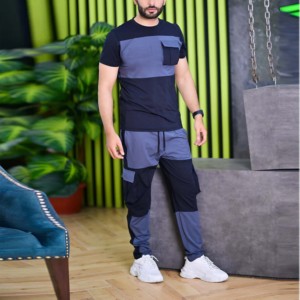 Dessin élastique Logo personnalisé Hommes Slim Fit Vente en gros Survêtement vierge/Sportswear Running Gym Polyester Survêtements Ensembles pour hommes - Product Image 1