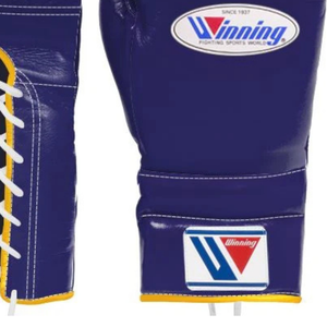 Gants de boxe à lacets Winning, violet or, cuir véritable de qualité supérieure, gants d'entraînement de boxe professionnels, rembourrage élite, 8oz 10oz 12oz - Product Image 6