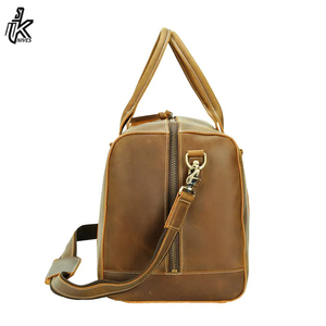 New Arrival Large Big High Capacity Cow Skin Hide <b>Top</b> Layer Grain Leather Travel Bag Full Grain Real Leather Duffel Bag - Product Image 3