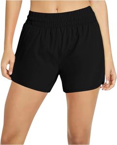 Shorts de sport pour femme OEM personnalisés, double couche, effet froncé aux fesses, pour l'été, la gym, la course et l'entraînement, grandes tailles - Product Image 1