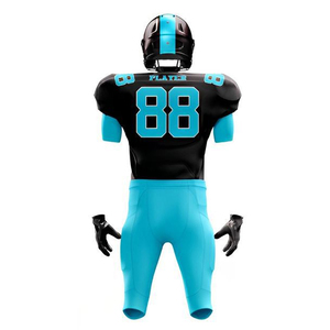 Conjunto de Jersey de fútbol americano juvenil de alta calidad, suministro de fábrica, uniforme de sarga de aparejos Reversible con mangas cortas personalizable - Product Image 5