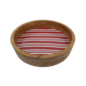 Acacia Wood Round Shape Wood Fruit <b>Bowl</b> <b>Christmas</b> Decorative Solid Eco Friendly Wooden <b>Bowl</b> Logo Custom Salad - Product Image 6