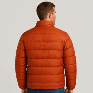 Chaqueta de Invierno Acolchada de Lona con Logotipo Personalizado para Hombre |   Estilo Burbuja con Capucha |   Ropa Exterior Gruesa, Cálida, Aislante y Resistente al Viento - Product Image 3