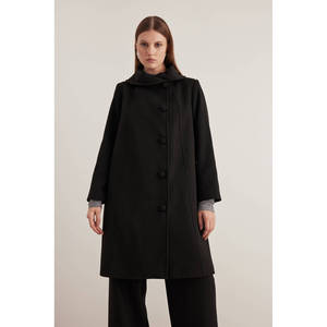 Manteau long à capuche vintage pour femme avec motif imprimé amovible et doublure en laine - Product Image 2