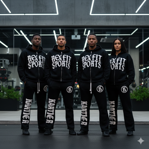 Chándal Deportivo RexFit de Primera Calidad con Cremallera Bordada para Hombre, Precio Bajo, Nuevo Diseño, Bordado, Moda, Chándales para Hombre - Product Image 3