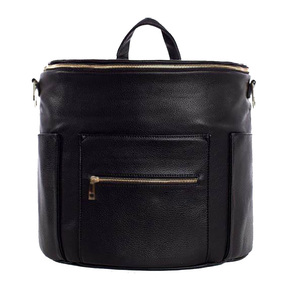 Bolsa de pañales de bebé de moda de alta calidad personalizada de cuero genuino - Product Image 5