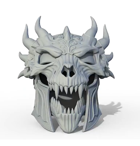 राक्षस खोपड़ी का हेलमेट i डार्क फंतासी 3 डी मुद्रित मास्क, कोस्प्ले मॉडल, होलोलीन पोशाक/अनुकूलन हाथ से चित्रित - Product Image 2