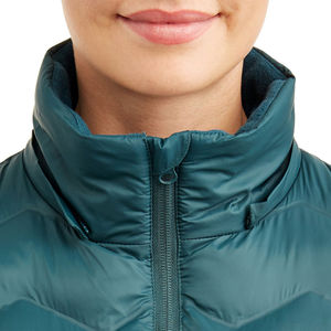 Veste matelassée personnalisable pour femmes de grande taille avec fermeture à glissière à capuche respirante pour un usage quotidien en hiver - Product Image 2