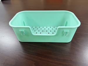 Organisateur de douche d'angle en plastique PP monocouche plateau de salle de bain mural avec techniques d'injection adhésive aucun perçage requis - Product Image 4