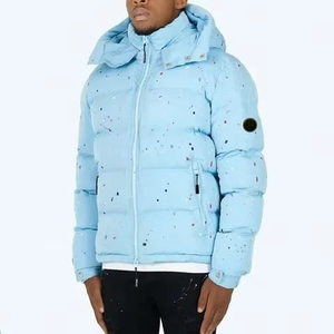 Chaqueta acolchada de lona ligera para hombre, abrigo ultraligero de invierno con cuello levantado y cara personalizada para exteriores con el último diseño - Product Image 5