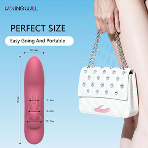 Dildo Kelinci Motor Ganda Terlaris untuk Wanita Stimulasi <span class=keywords><strong>Internal</strong></span> dan Eksternal Tahan Air Silikon Aman untuk Tubuh - Product Image 6