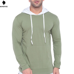 เสื้อฮู้ดแบบสวมหัวสำหรับผู้ชายเสื้อกันหนาวผ้าฝ้ายโพลีเอสเตอร์ผ้าเทอร์100% สีพื้นลำลองออกแบบได้ตามต้องการสำหรับฤดูหนาว - Product Image 1