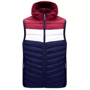 Heavyweight Padded Puffer Vest <b>Men's</b> Winter <b>Warmer</b> High Collar Bulk Supplier OEM Service - Product Image 1