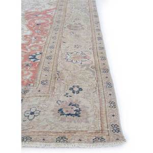 Alfombra Grande de Lana Aalam, Roja y Naranja, Anudada a Mano, con Medallón Abstracto Rectangular, para Pasillo, para el Hogar, Modelo Pae-1664, para Entrada, 9x12 - Product Image 4