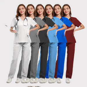 Ropa de hospital OEM Uniformes médicos personalizados Bangladesh Enfermera Scrubs Doctor Ropa Unisex Salud Ropa DE TRABAJO Global Exportador - Product Image 5