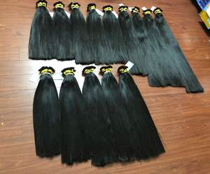 Cabello humano 100% Natural de alta calidad, cabello humano natural liso de hueso recto 100%, cabello humano virgen sin procesar - Product Image 6