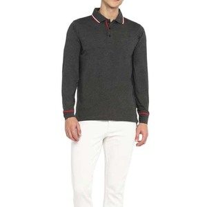 Polyester épais et résistant pour chemises de rugby, manches longues classiques, vêtements d'équipe, haute qualité, respirant, logo frontal, gris, vêtements de sport - Product Image 2