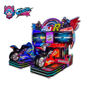 Parque colorido Máquinas de juego de motocicletas populares Máquina de juegos recreativos que funciona con monedas Simulador de coches de carreras para Game Center - Product Image 1