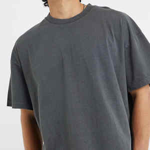 T-shirts surdimensionnés de couleur unie à séchage rapide pour hommes de nouveau style meilleur matériel t-shirt à épaules tombantes - Product Image 6