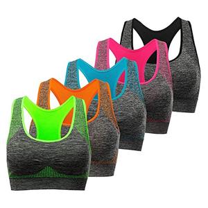 Venta al por mayor de ropa interior deportiva de talla grande con cremallera frontal a prueba de golpes para mujer Running Fitness Bra Tight Yoga Vest - Product Image 1