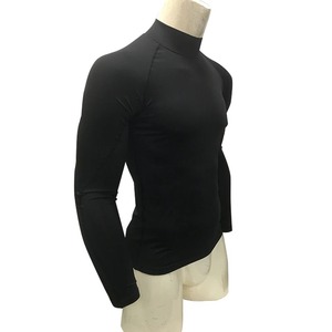 Blusa deportiva de manga larga para hombre, camisa de protección de entrenamiento, protector contra sarpullidos en negro para natación y ciclismo, camiseta superior - Product Image 3