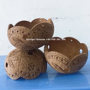 Meilleur vendeur 2025!!! Pot de plantes en coquille de noix de coco/Pots de plantes en noix de coco/Support de plantes en coquille de noix de coco d'Eco2go Vietnam - Product Image 6