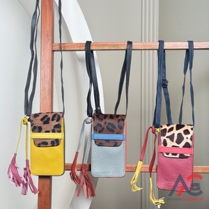 Nuevo monedero para teléfono móvil, bolso con correa de cuero reciclado para mujer, bolsos de hombro tipo bandolera con estampado de animales de lujo, carteras para mujer - Product Image 1