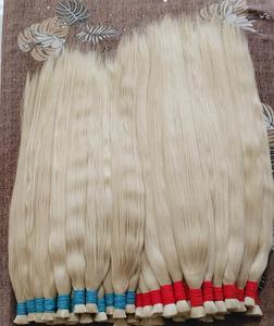 Tressage en vrac de cheveux de temple indien du sud de Remy blond soyeux doux avec des extrémités plus épaisses - Product Image 5