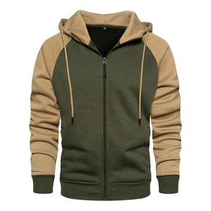 Sweats à capuche unis en polaire de meilleure qualité pour garçons Sweats à capuche d'hiver à manches longues avec fermeture éclair Plus Size Street Wear avec deux poches - Product Image 1