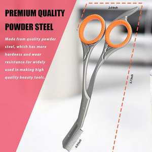 Tijeras compactas para cejas para un tamaño de viaje perfecto Tijeras para cejas de diseño ergonómico para una mayor comodidad - Product Image 3