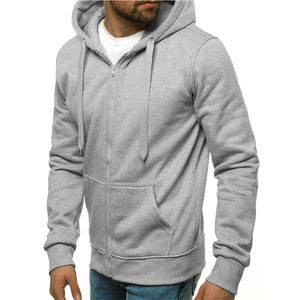 Gran oferta, sudaderas con capucha de manga larga con cremallera para hombre, sudaderas con capucha mezclado básicas de algodón, la mejor calidad de Material, sudaderas con cremallera para hombre - Product Image 3