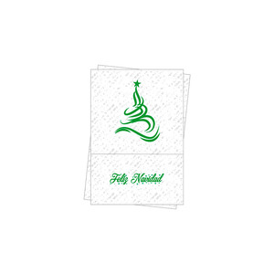 Servilletas de Sulfito con Estampado Navideño Verde, 17x17cm, 60 Unidades, B2B - Product Image 1